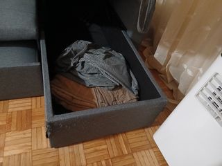 Sofá cama chaiselongue gris