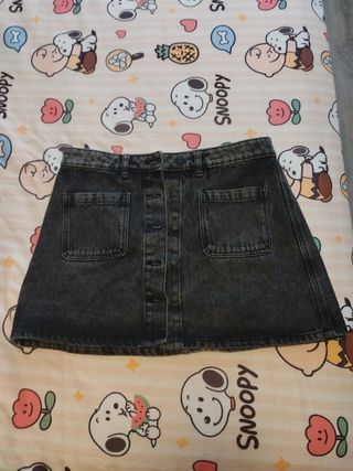 Minifalda vaquera negra