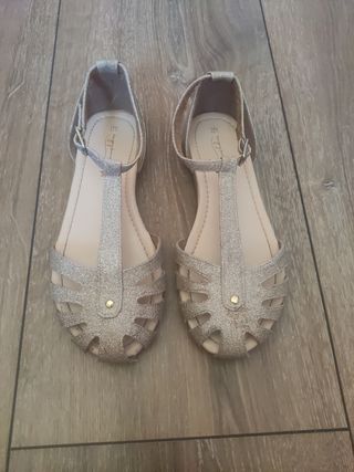 Sandalias brillantes mujer