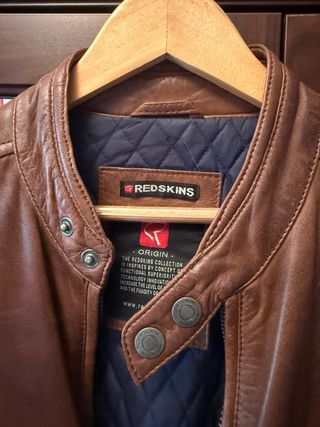 Cazadora biker Redskin marrón