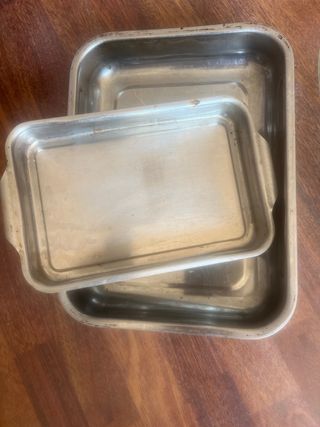 4 teglie da forno in metallo e vetro