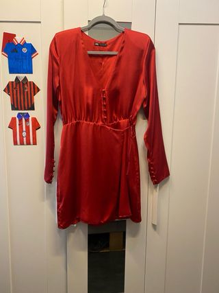 Vestido Zara rojo M/L - Elegante