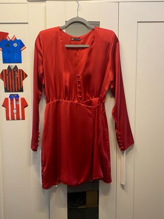 Vestido Zara rojo M/L - Elegante