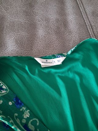 Vestido boho - verde y azul