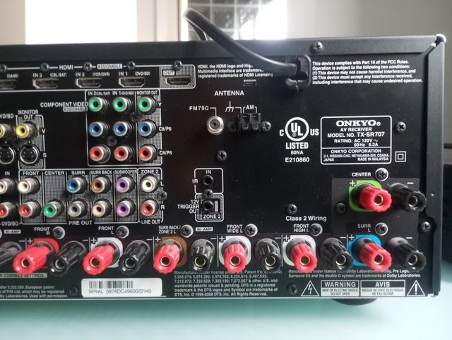 Onkyo TX-SR707US - Amplificador 7.2ch