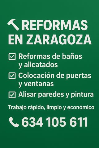 Reformas en Zaragoza – Baños, pintura, puertas