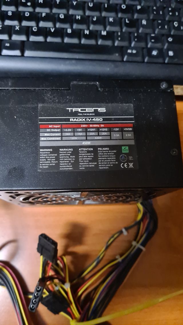 Fuente alimentación ATX P4/SATA