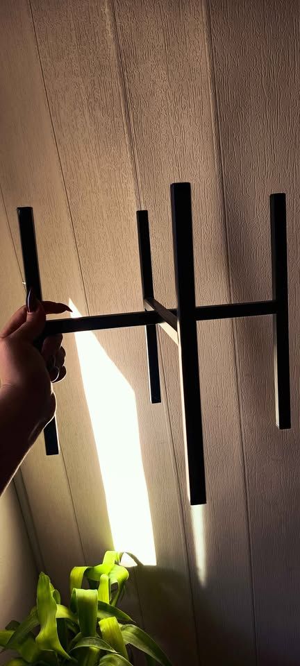 Macetero Negro Metal - Soporte