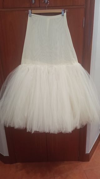 Cancán blanco - Falda de tul
