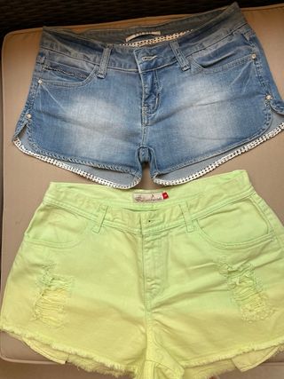 Shorts Jeans: Blu e Verde