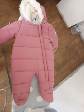 Chaquetón bebé rosa - 3-6 meses