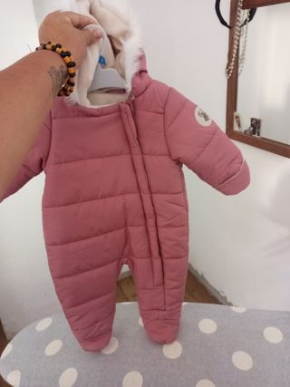 Chaquetón bebé rosa - 3-6 meses