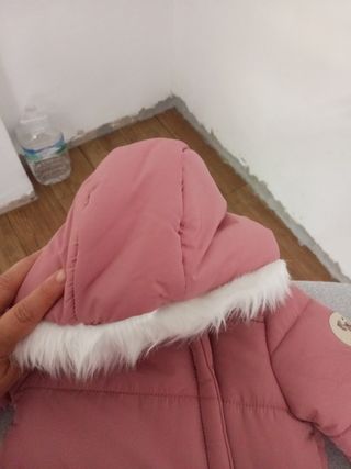Chaquetón bebé rosa - 3-6 meses