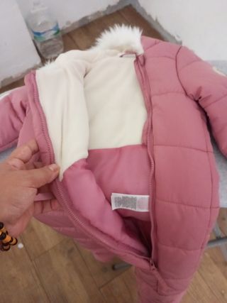 Chaquetón bebé rosa - 3-6 meses