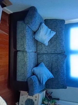 Sofá 2 plazas azul - como nuevo