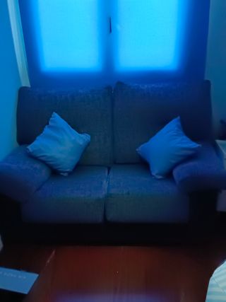 Sofá 2 plazas azul - como nuevo