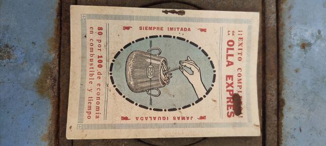 PRIMERA Olla Express CBC años 20 CON INSTRUCCIONES