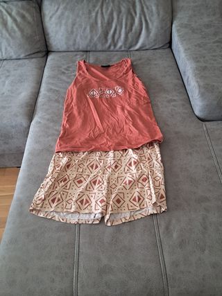 Pijama verano mujer - naranja beige