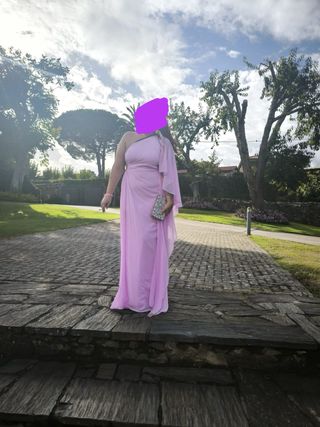 Vestido fiesta Miphai rosa - Talla L
