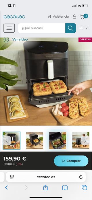 Freidora Cecotec con horno y grill