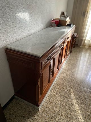 Aparador madera mármol