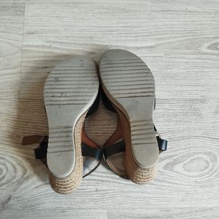 Sandalias negras tacón 38
