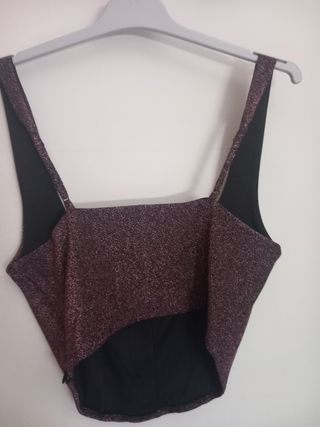 Top rosa de brilli