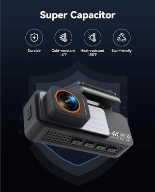 DashCam 2 in 1 4K/2.5K Full HD Wi-Fi GPS 64 gb