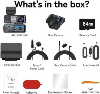 DashCam 2 in 1 4K/2.5K Full HD Wi-Fi GPS 64 gb