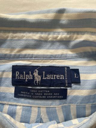Camisa Ralph Lauren rayas azul-blanca L