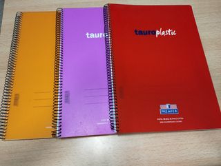 Lote 3 Cuadernos espiral Tauroplastic