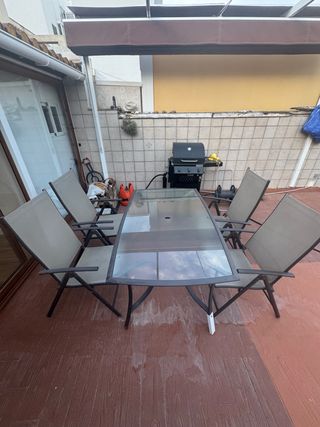 Mesa jardín + 4 sillas - Exterior