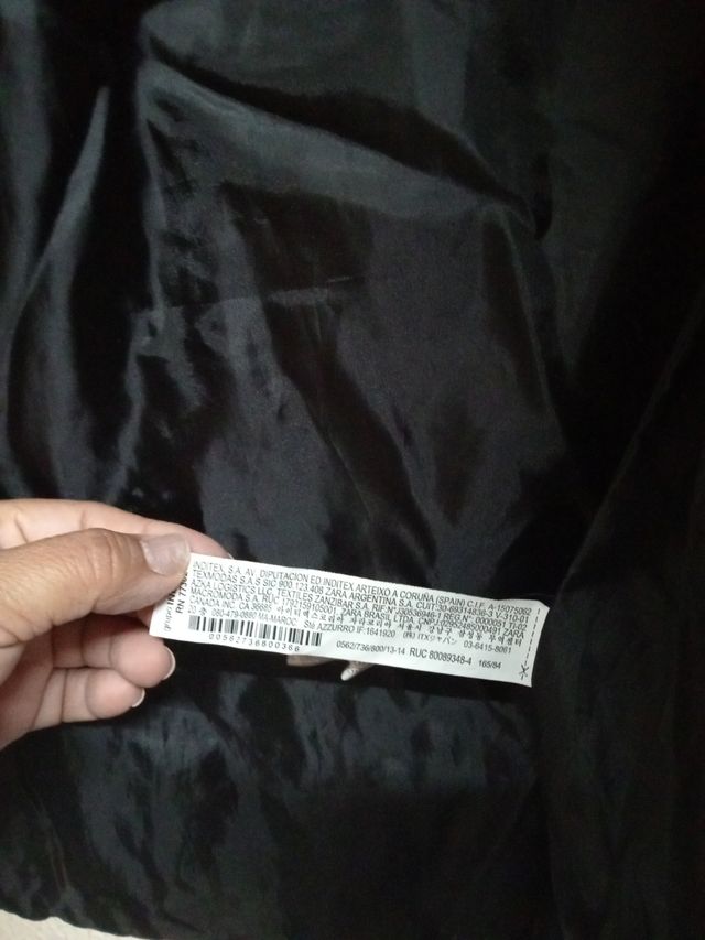 Chaleco acolchado negro niña 13-14