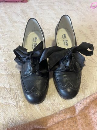 Zapatos baturra San Jorge negras, talla 37