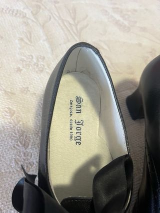 Zapatos baturra San Jorge negras, talla 37