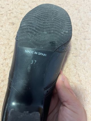 Zapatos baturra San Jorge negras, talla 37