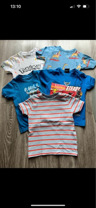 5 Magliette Bambino 6/7 Anni