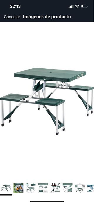 Mesa plegable camping - Verde