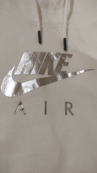 Sudadera Nike Air cropped blanca y gris
