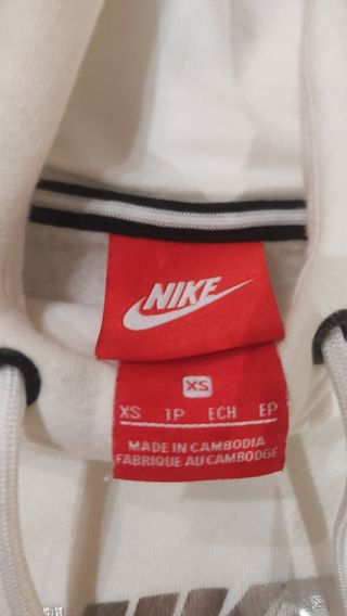 Sudadera Nike Air cropped blanca y gris