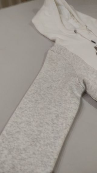 Sudadera Nike Air cropped blanca y gris
