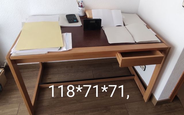 Mesa escritorio madera 118x71x71cm
