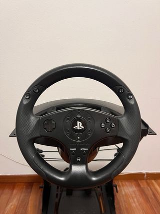 Soporte + volante + pedales + juego gtsport
