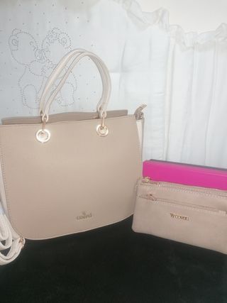 Borsa Ycoved beige + portafoglio