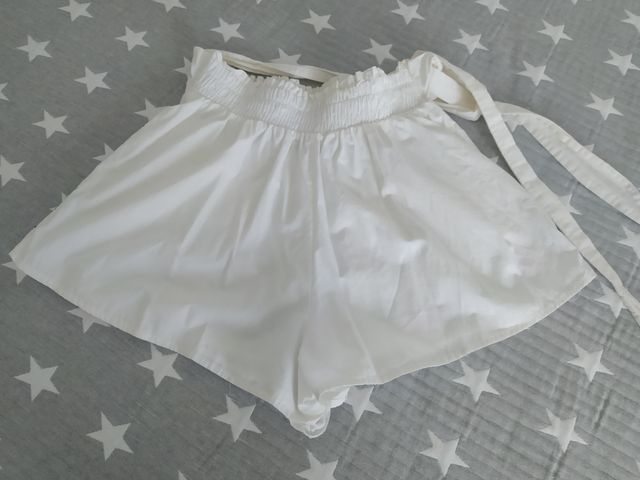 Shorts blancos bordados - nuevos