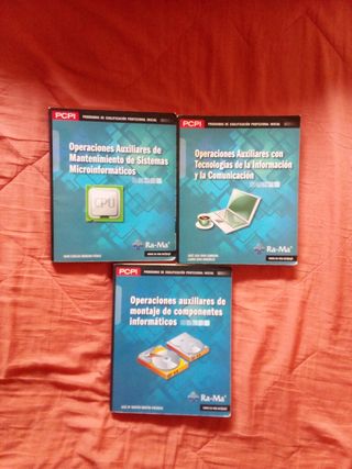 Lote 3 libros de texto PCPI informática 