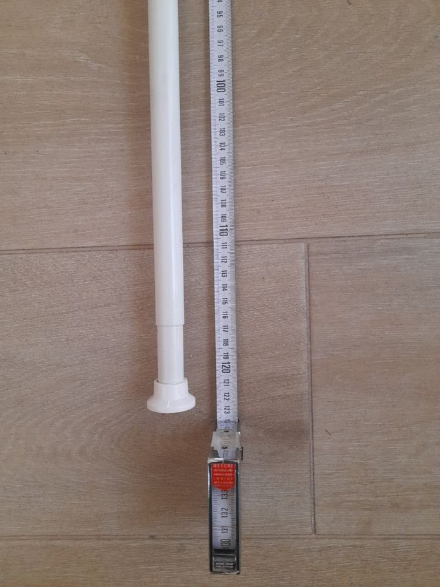 Barra extensible para ducha 130-210cm,blanca