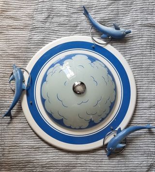 Lámpara infantil nubes delfines