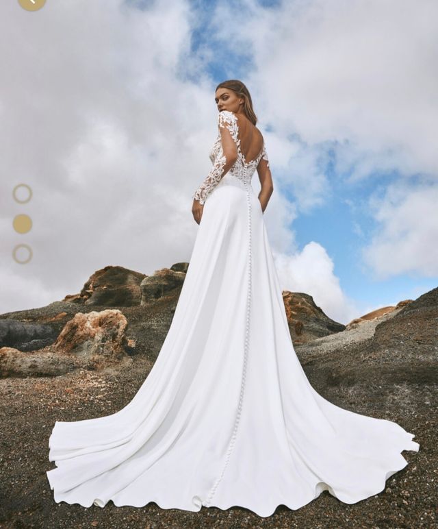 Vestido novia encaje blanco