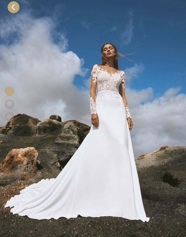 Vestido novia encaje blanco